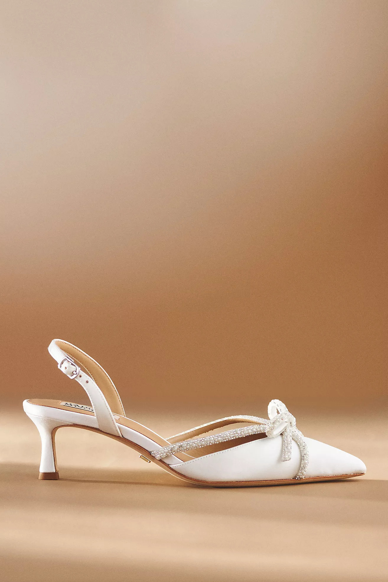 Badgley Mischka Angelina Slingback Kitten Heels | Anthropologie (US)