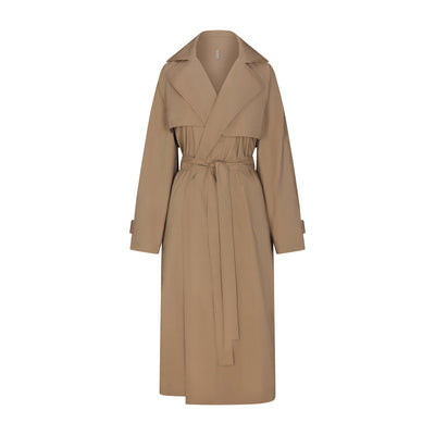 SKIMS Oversized Trench Coat | Light Neutral | Small | Woven Cotton | SKIMS (US)