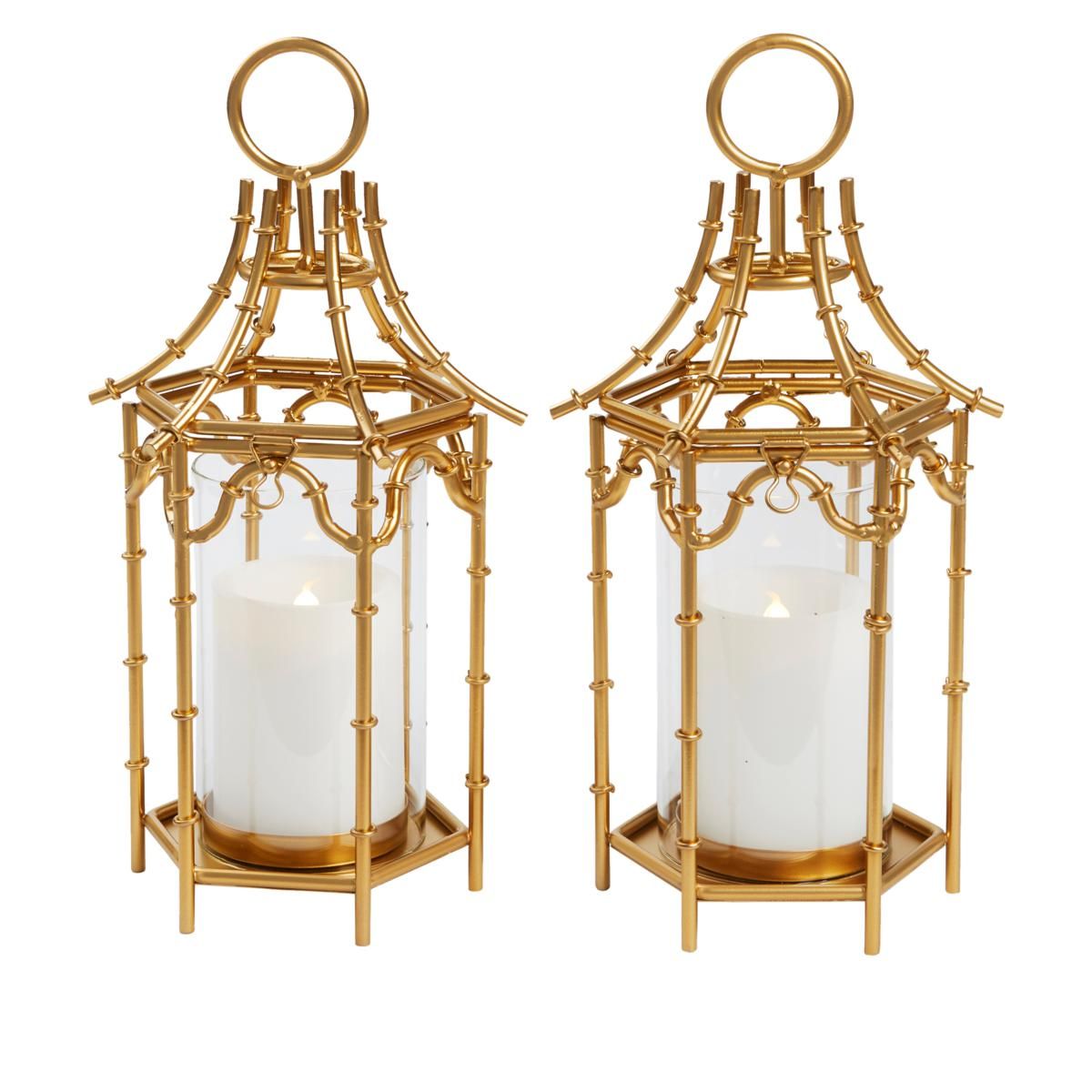 Patricia Altschul Set of 2 Pagoda Lanterns with Remote - 20131194 | HSN | HSN