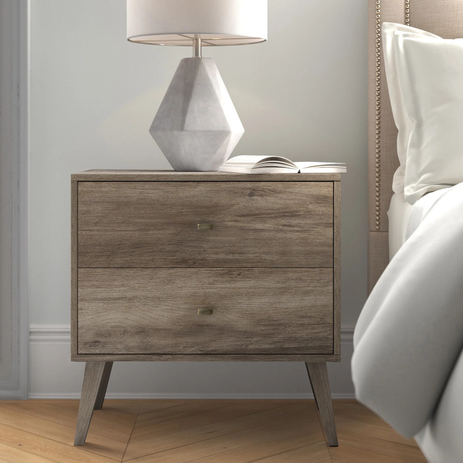 Alyssa 25'' Tall 2 - Drawer Nightstand | Wayfair North America