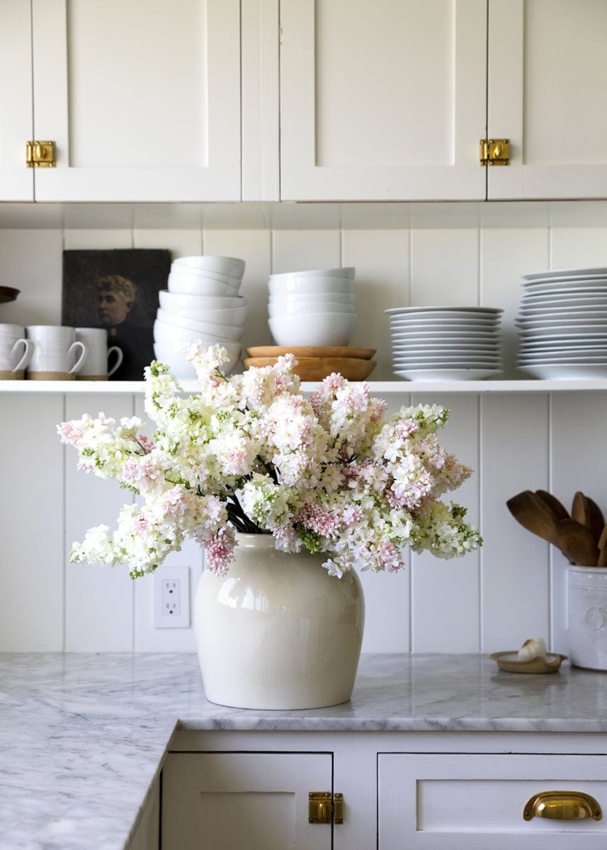 Afloral Large Cream Glossy Ceramic Vase - 10.5 | Afloral