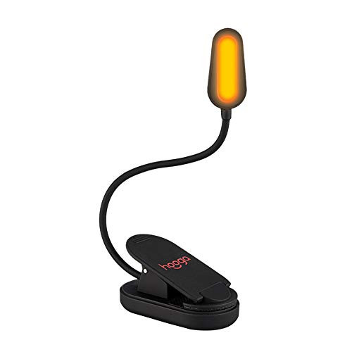 Book Light, Amber, Rechargeable, Blue Light Blocking Clip-On LED Reading Light by Hooga. 3 Brightnes | Amazon (US)