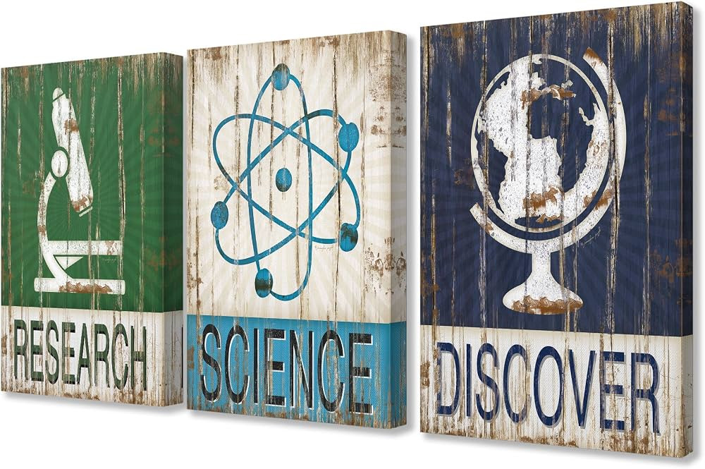 The Stupell Home Decor Collection Research Science Discover Stretched Canvas Wall Art, 16 x 20, M... | Amazon (US)
