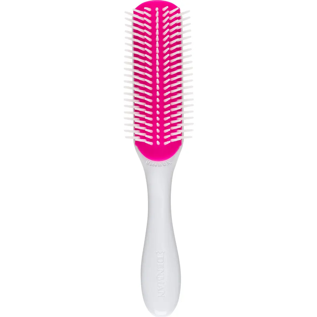 DENMAN D3 Original Curl Definer & Styler 7 Row in White With Pink Pad at Nordstrom | Nordstrom