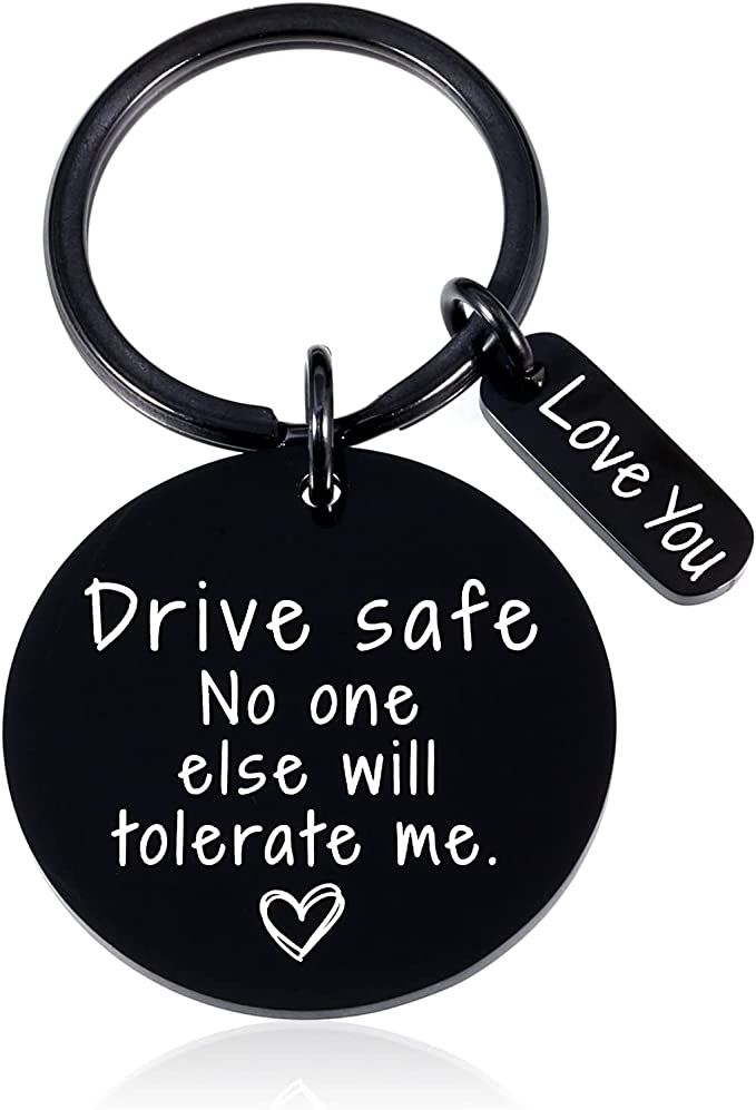 Drive Safe Keychain Gifts for Boyfriend Girlfriend Valentines Day Gifts for Him Her Couples Husba... | Amazon (US)