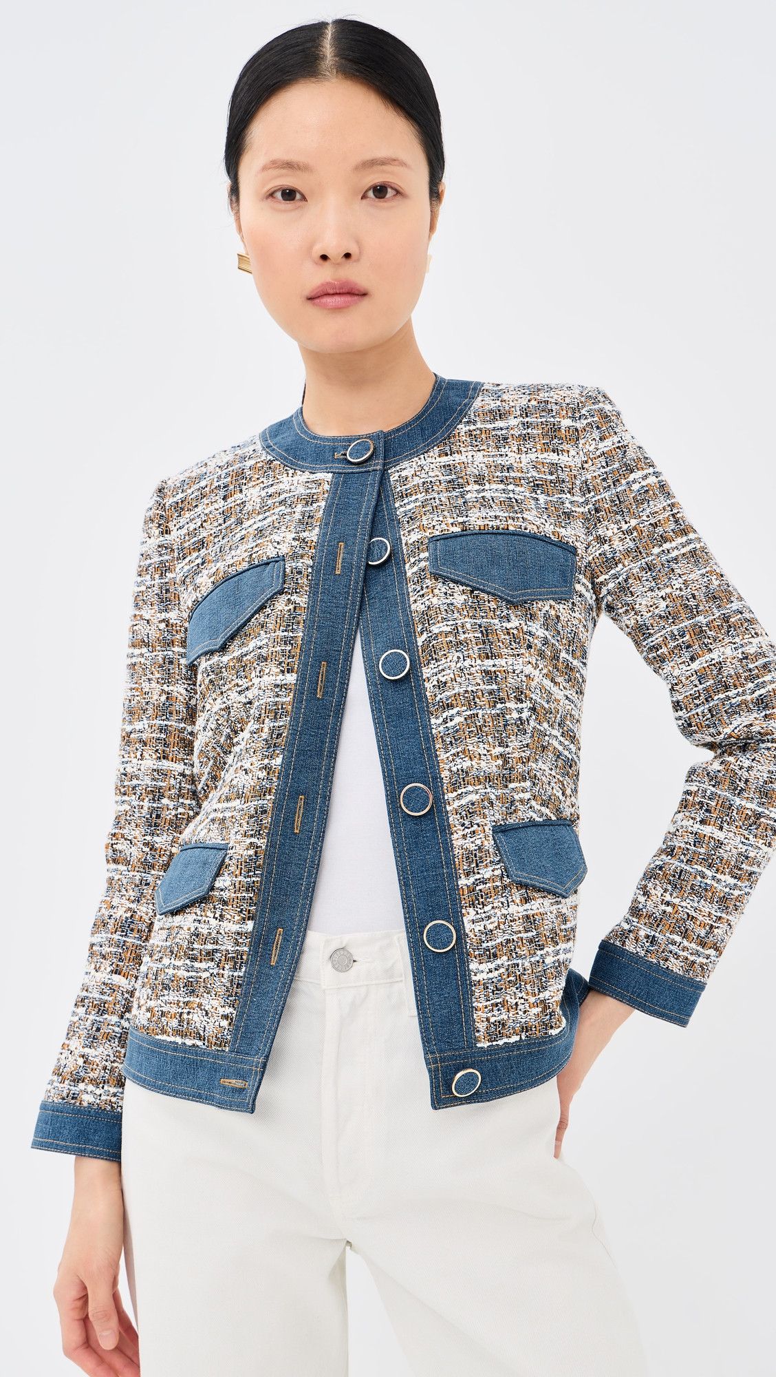 Veronica Beard Ainslie Jacket Navy Multi 00 | Shopbop