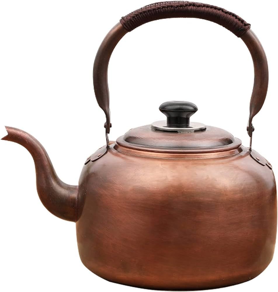 SIJIN Whistle Tea Pot,Tea Kettle,Copper Kettle,Water Boiling beep,with Ergonomic Handle, for Gas,... | Amazon (US)