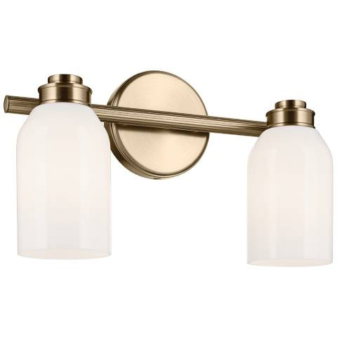 Kichler Shae 9" High Champagne Bronze 2-Light Wall Sconce | Lamps Plus