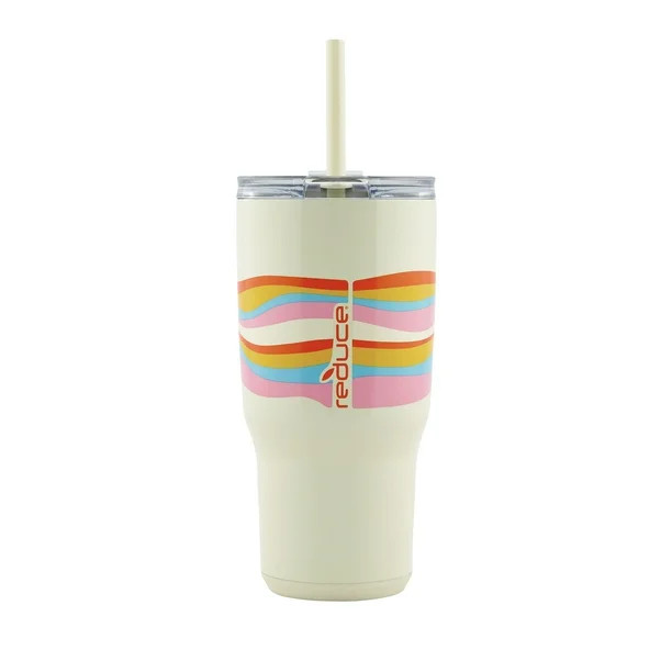 Reduce Vacuum Insulated Stainless Steel Cold1 Tumbler with Lid and Straw, Sunrise, 34 oz. | Walmart (US)
