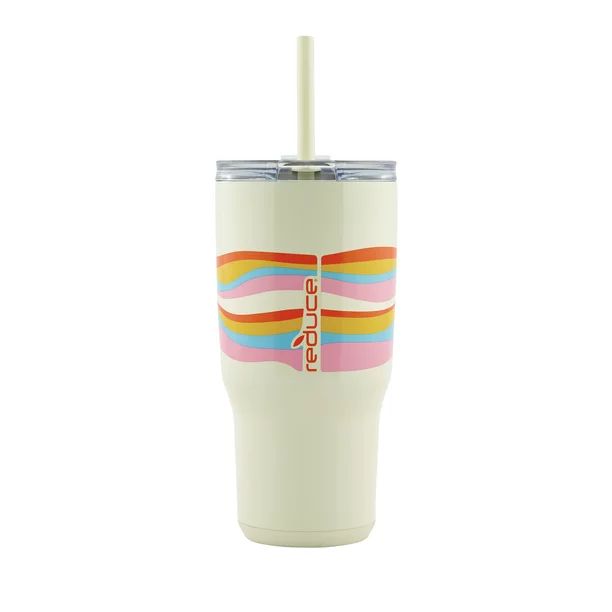 Reduce Vacuum Insulated Stainless Steel Cold1 Tumbler with Lid and Straw, Sunrise, 34 oz. | Walmart (US)