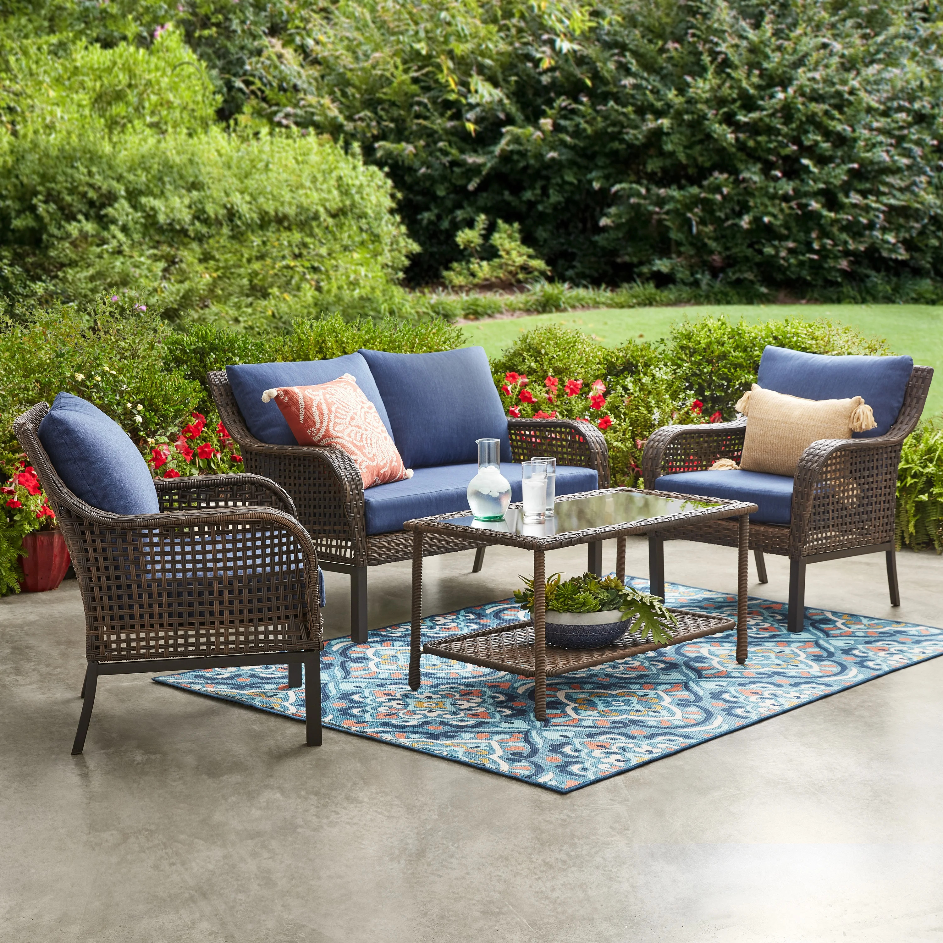 Mainstays Tuscany Ridge 4 Piece Conversation Set | Walmart (US)