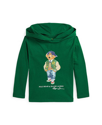 Toddler and Little Boys Polo Bear Cotton Jersey Hooded Tee | Macy's