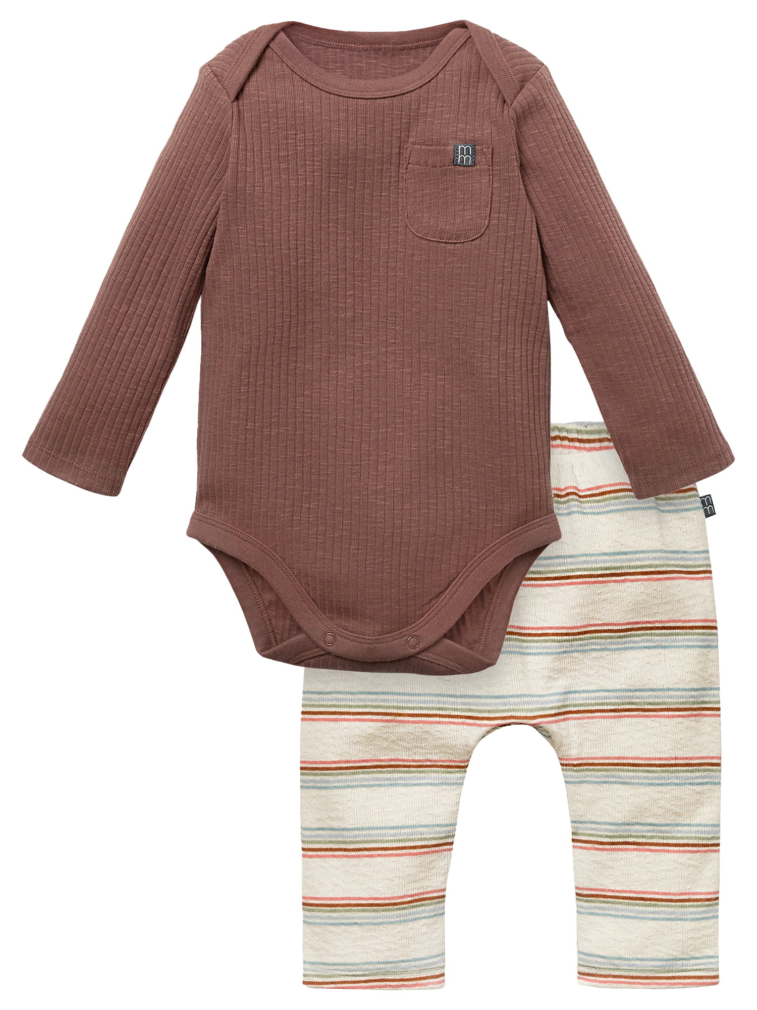 Modern Moments by Gerber Neutral Organic 2-Piece Outfit Set, Sizes 0/3 Months - 24 Months - Walma... | Walmart (US)