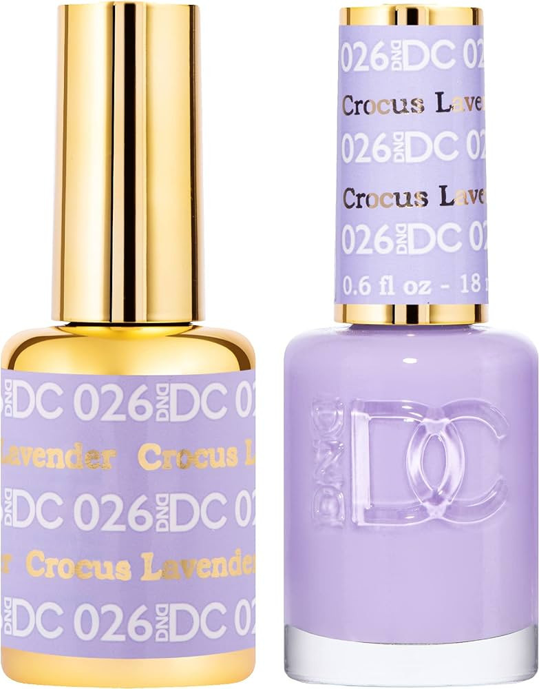 DND Gel Polish Set - 1 each of Purple Gel Polish and Purple Nail Polish, 026 Crocus Lavender, 0.5... | Amazon (US)