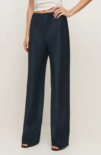 Gale High Waist Satin Pants | Nordstrom