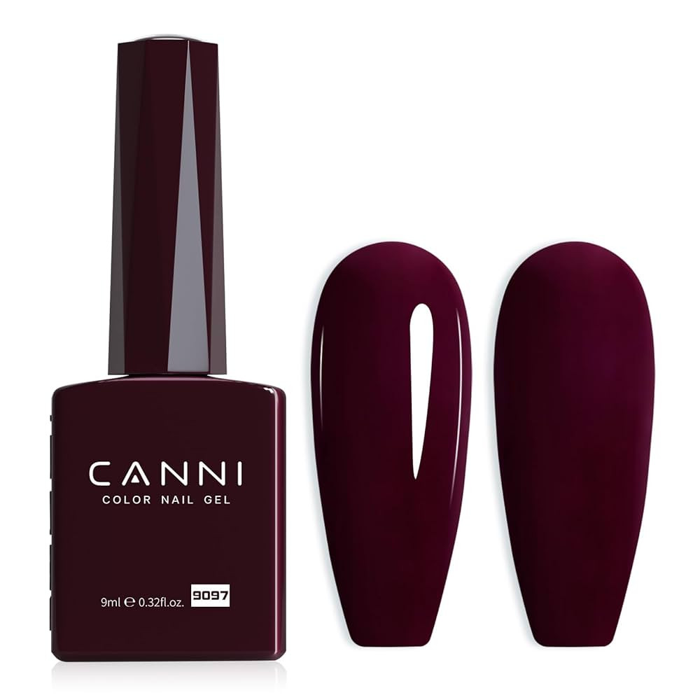 CANNI Dark Red Gel Nail Polish, 1Pcs Burgundy Red Gel Polish Deep Red Color Nail Polish Gel High ... | Amazon (US)