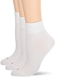 Hue Women's Cotton Body Crew Socks, 3 Pair Pack Casual Socks, White, One Size US | Amazon (US)