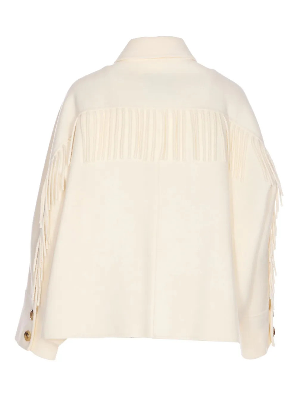 LIU JO Fringed zip-front Jacket | White | FARFETCH | Farfetch Global