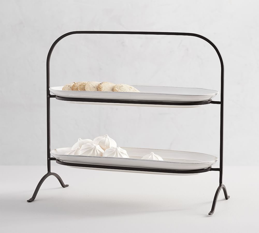 Cambria Stoneware Tiered Stand | Pottery Barn (US)
