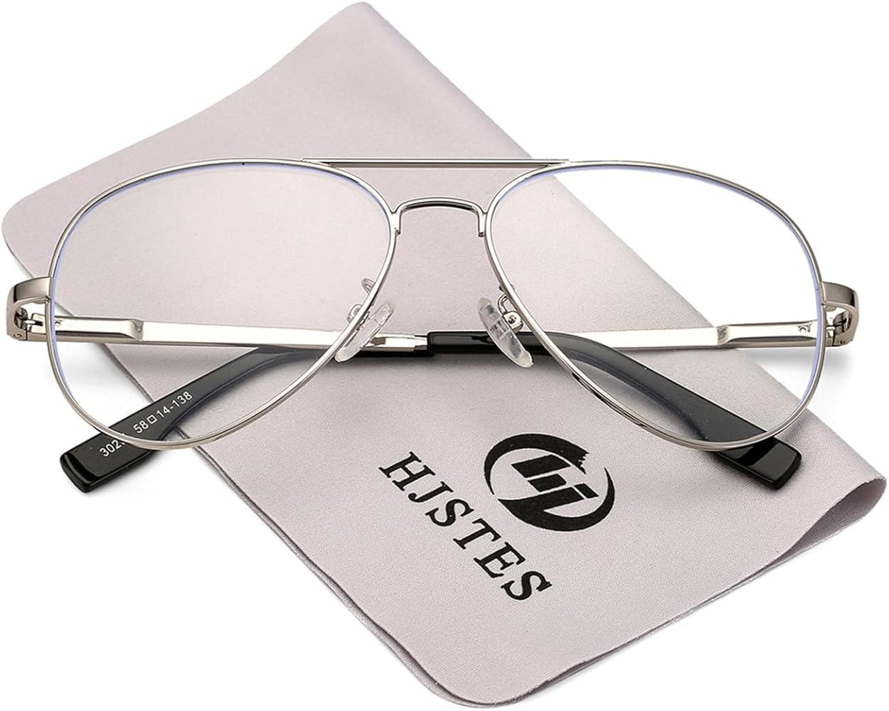 HJSTES Clear Lens Aviator Glasses Blue Light for Women Men Classic Pilot Frame Non-prescription E... | Amazon (US)