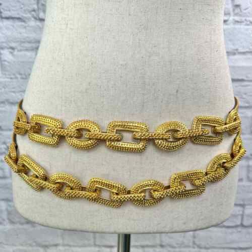 Vintage Streets Ahead Gold Multi-Chain Statement Belt Womens Size M  | eBay | eBay US