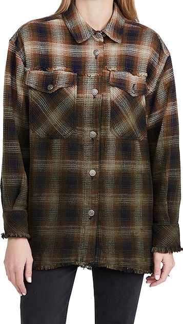 Anneli Plaid Shirt Jacket | Shopbop