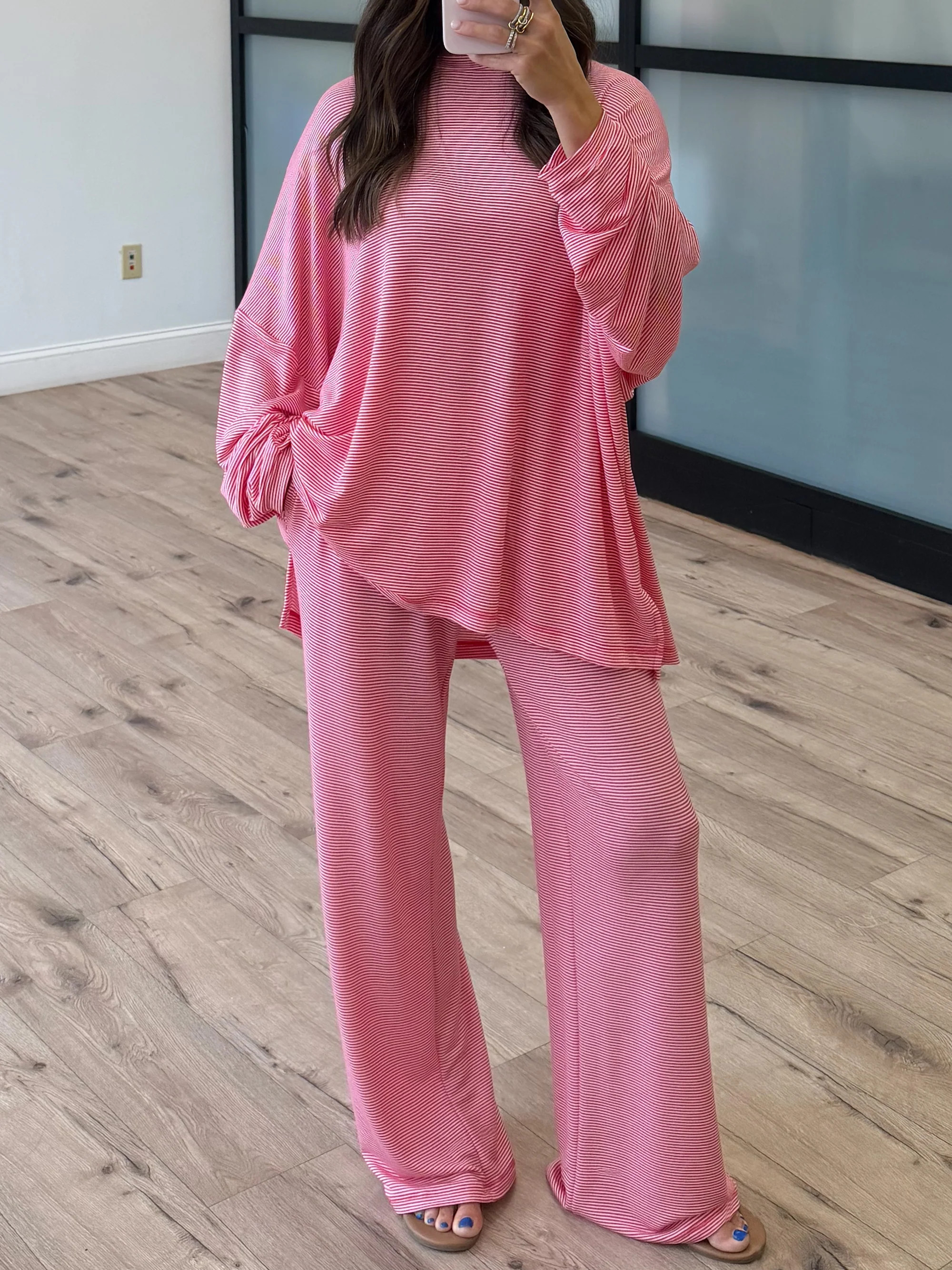 Sunday Soft Stripe Set | Cherry | +Plus Available | Shop Talulah