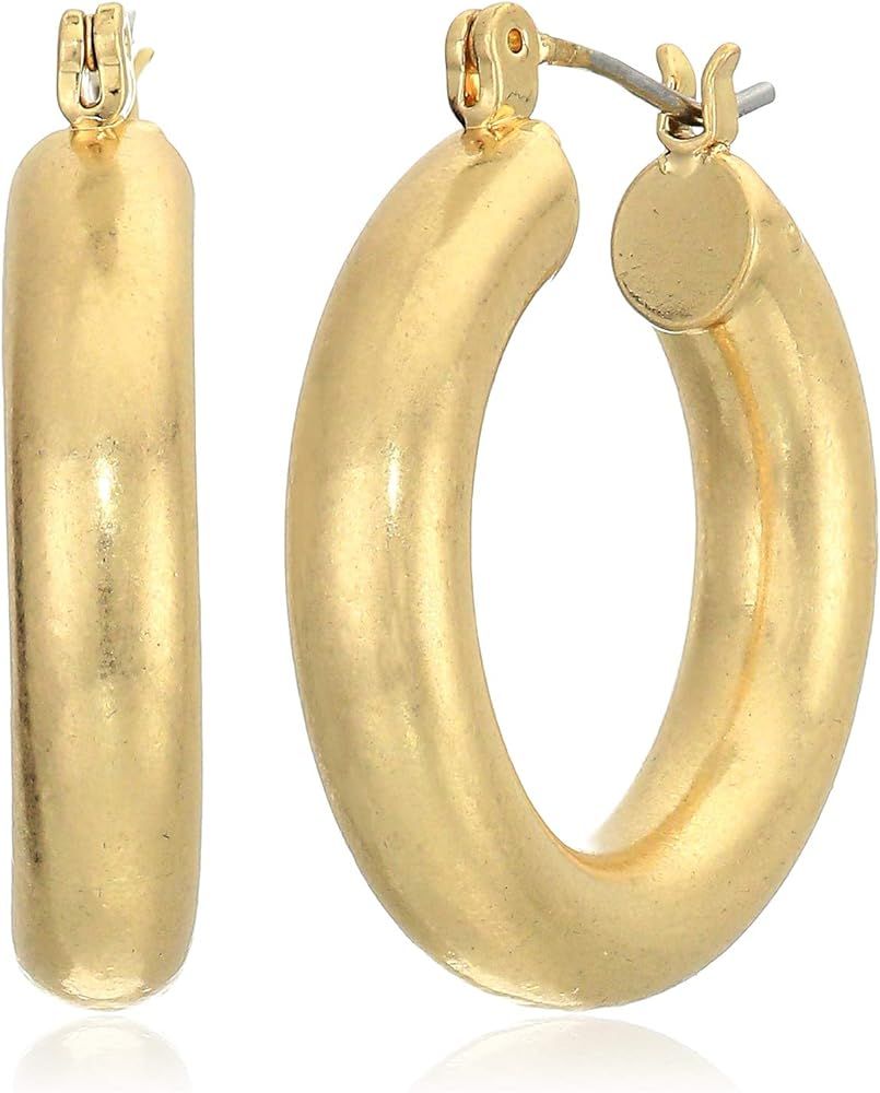 Amazon.com: Lucky Brand Small Tubular Hoop Earrings 1" : Clothing, Shoes & Jewelry | Amazon (US)