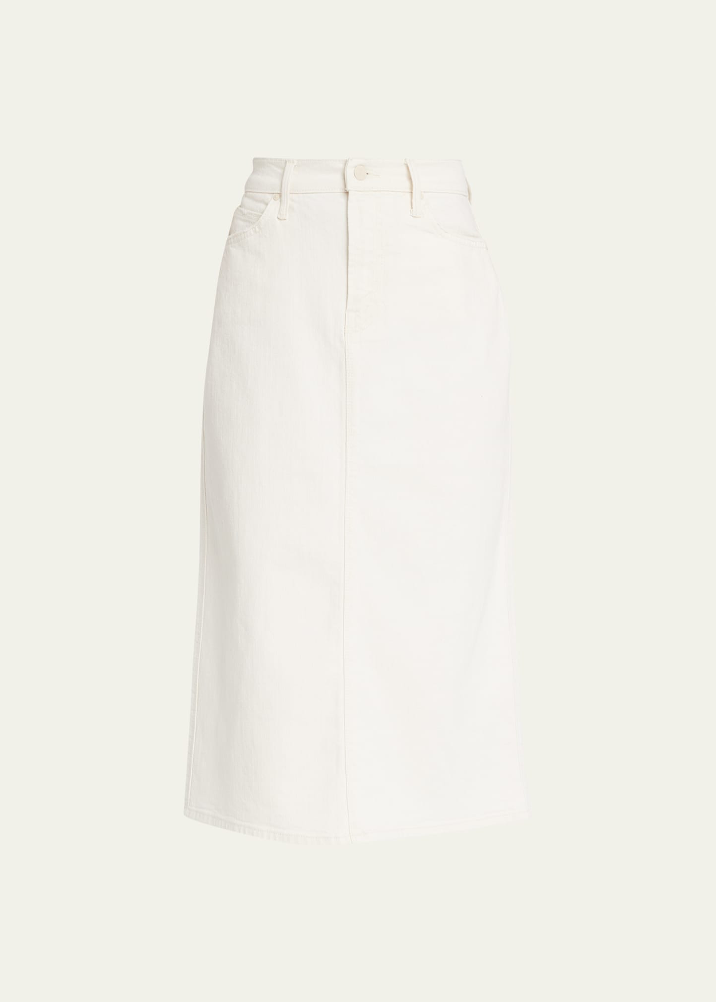 MOTHER Swooner Straight Denim Midi Skirt | Bergdorf Goodman