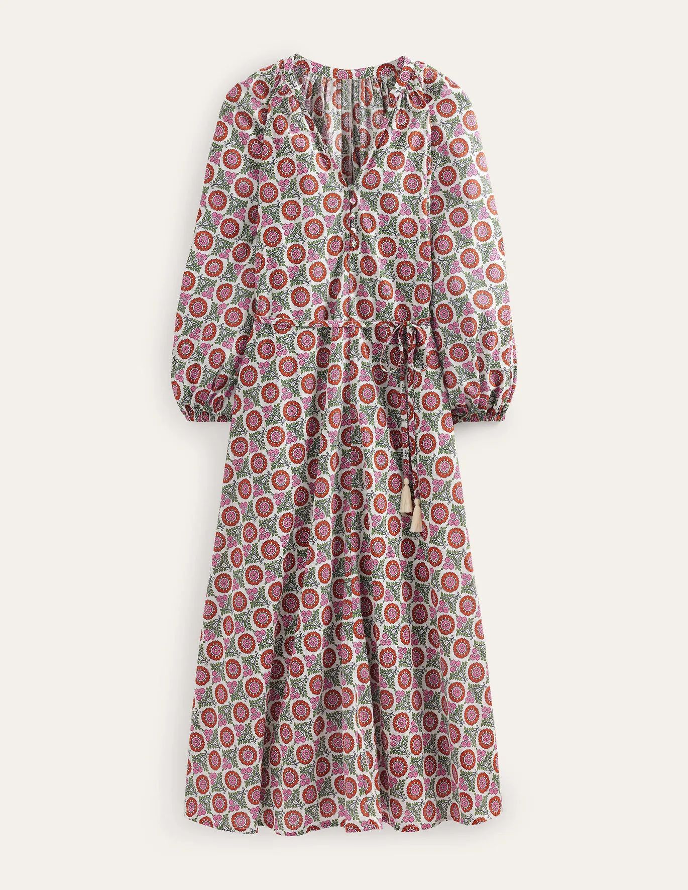 Notch-Neck Cotton Maxi Dress | Boden (US)