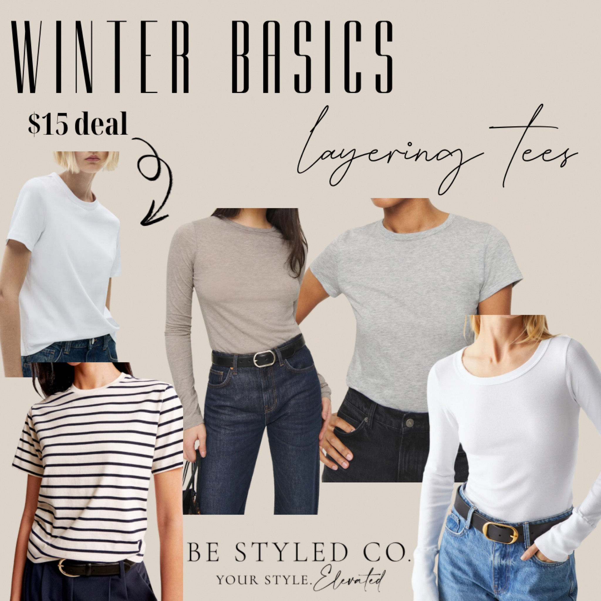 The best layering tees for winter - style tip pair a long sleeve tee under a sweatshirt and ensure a bit is peaking out around collar and at sleeves 

#LTKFindsUnder50 #LTKStyleTip #LTKOver40
