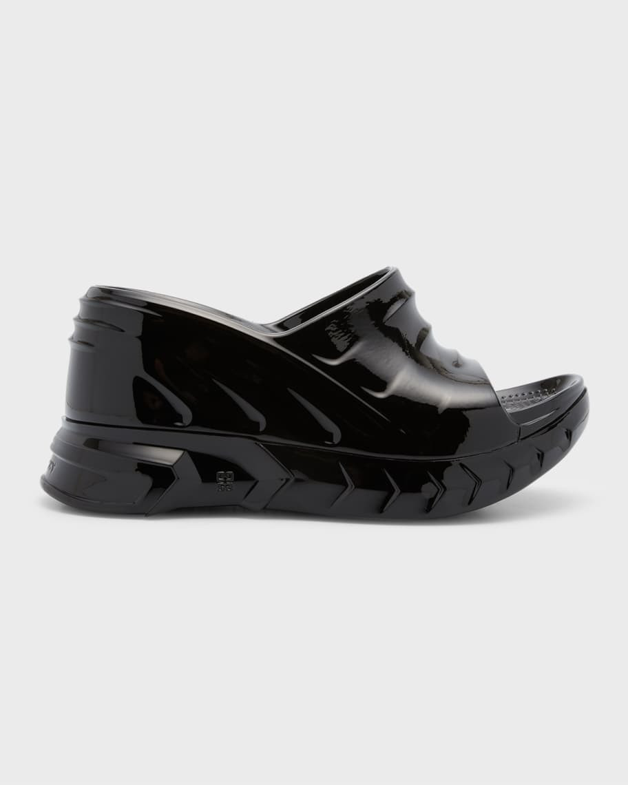 Givenchy Marshmallow Rubber Wedge Slide Sandals | Neiman Marcus