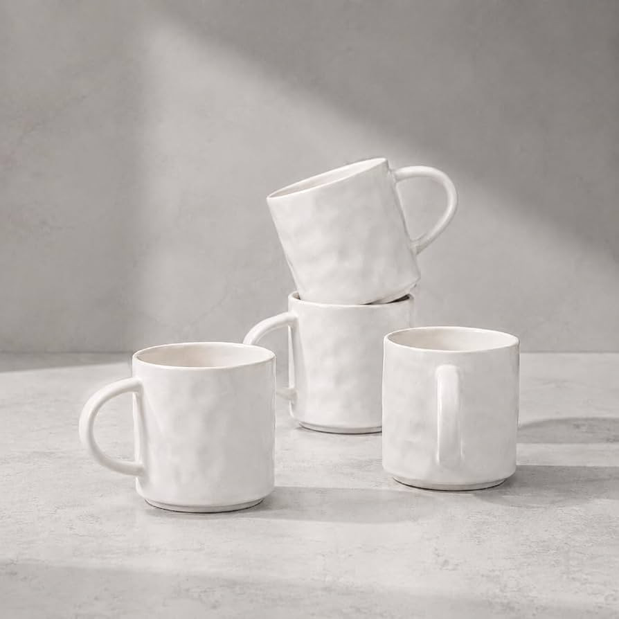 HaWare 14OZ Coffee Mugs Set of 4, Stoneware Coffee Cups with Handle, Latte Mug for Man, Woman, Da... | Amazon (US)