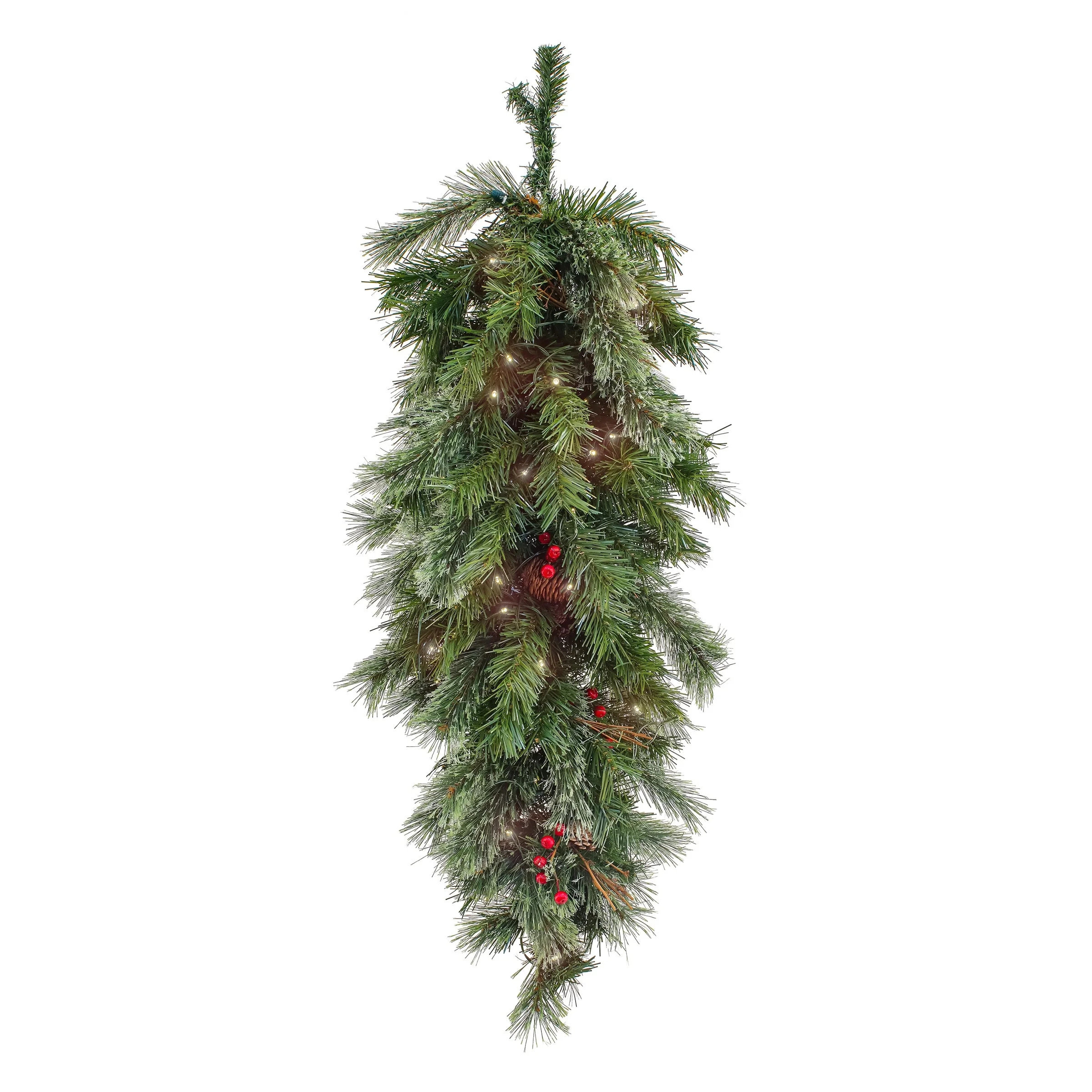 National Tree Company 36" Glistening Pine Teardrop with LED Lights - Walmart.com | Walmart (US)