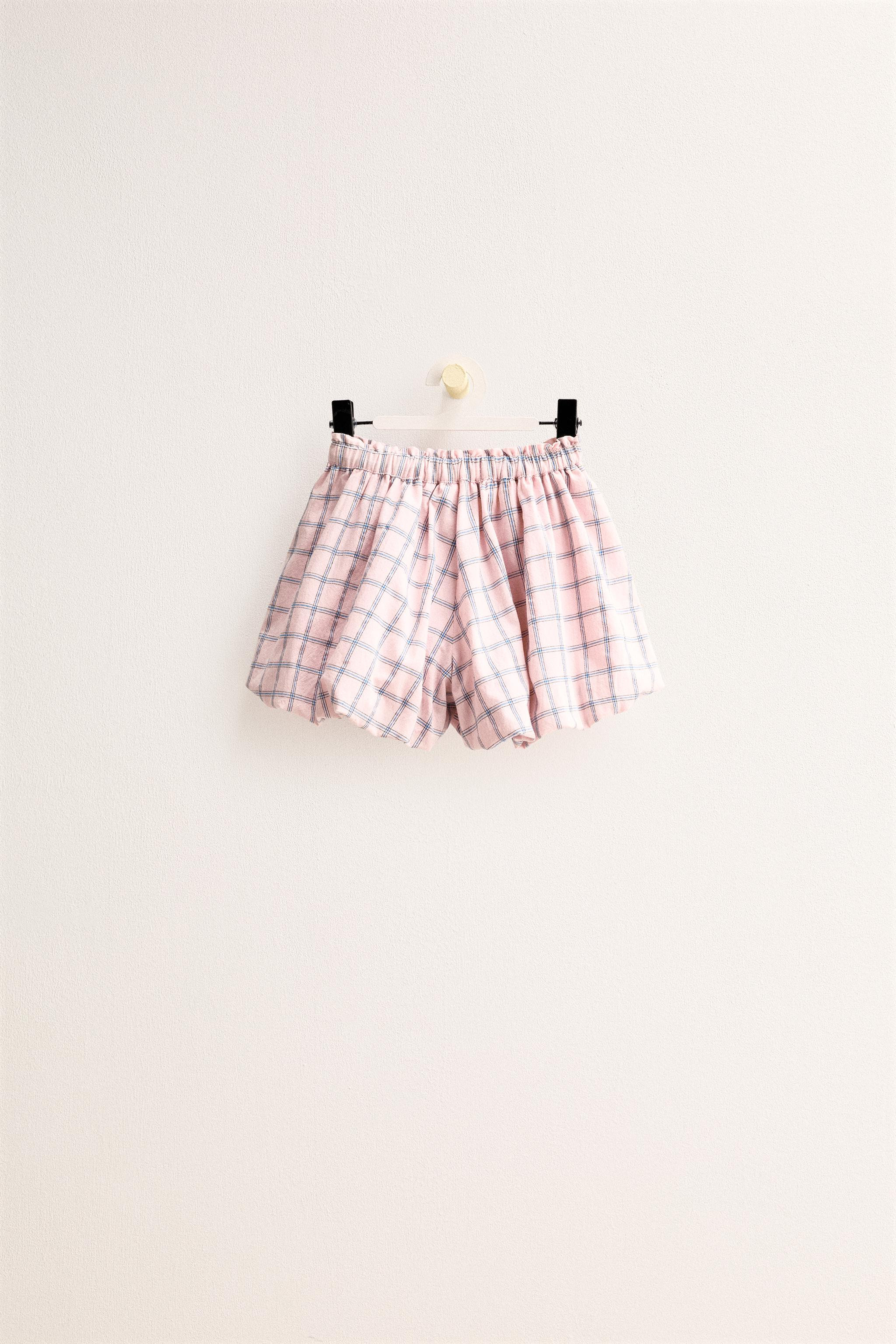 ZARA TIMELESS - PLAID BALLOON SHORTS | Zara US