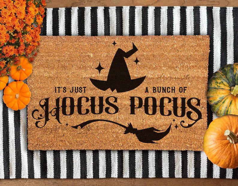 Hocus Pocus Welcome Door Mat Autumn Themed Welcome Doormat - Etsy | Etsy (US)