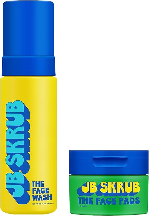 JB SKRUB The Face Duo Set – Gentle Foaming Face Wash (5 fl. oz) & Exfoliating Acne Pads (40 Cou... | Amazon (US)