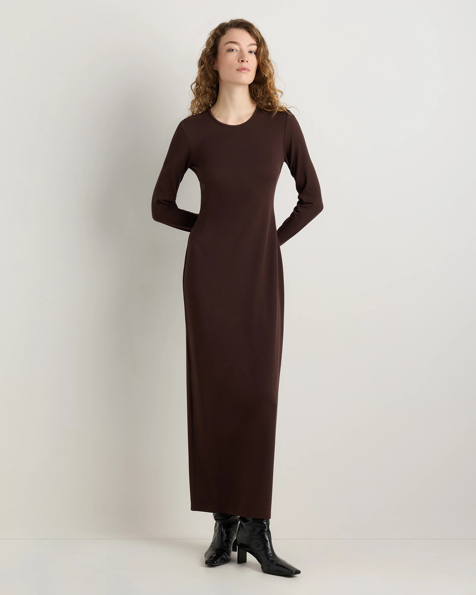 Long Sleeve Knit Maxi Dress | Quince
