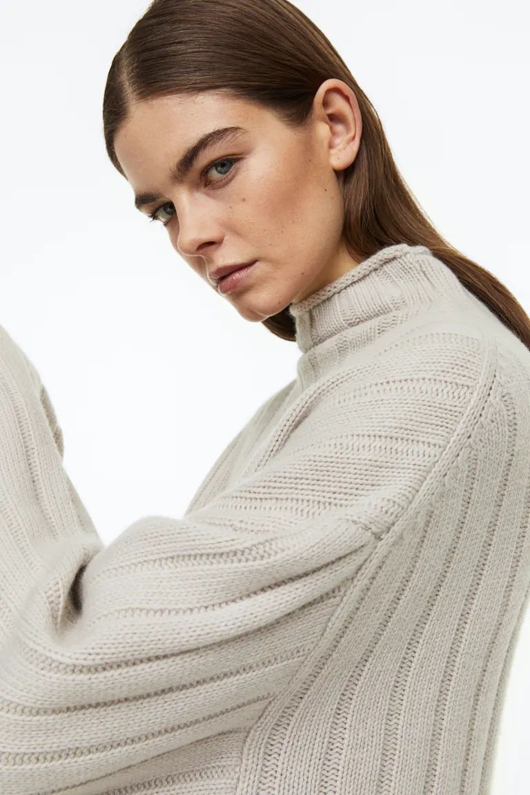 Cashmere-blend Mock Turtleneck Sweater | H&M (US + CA)