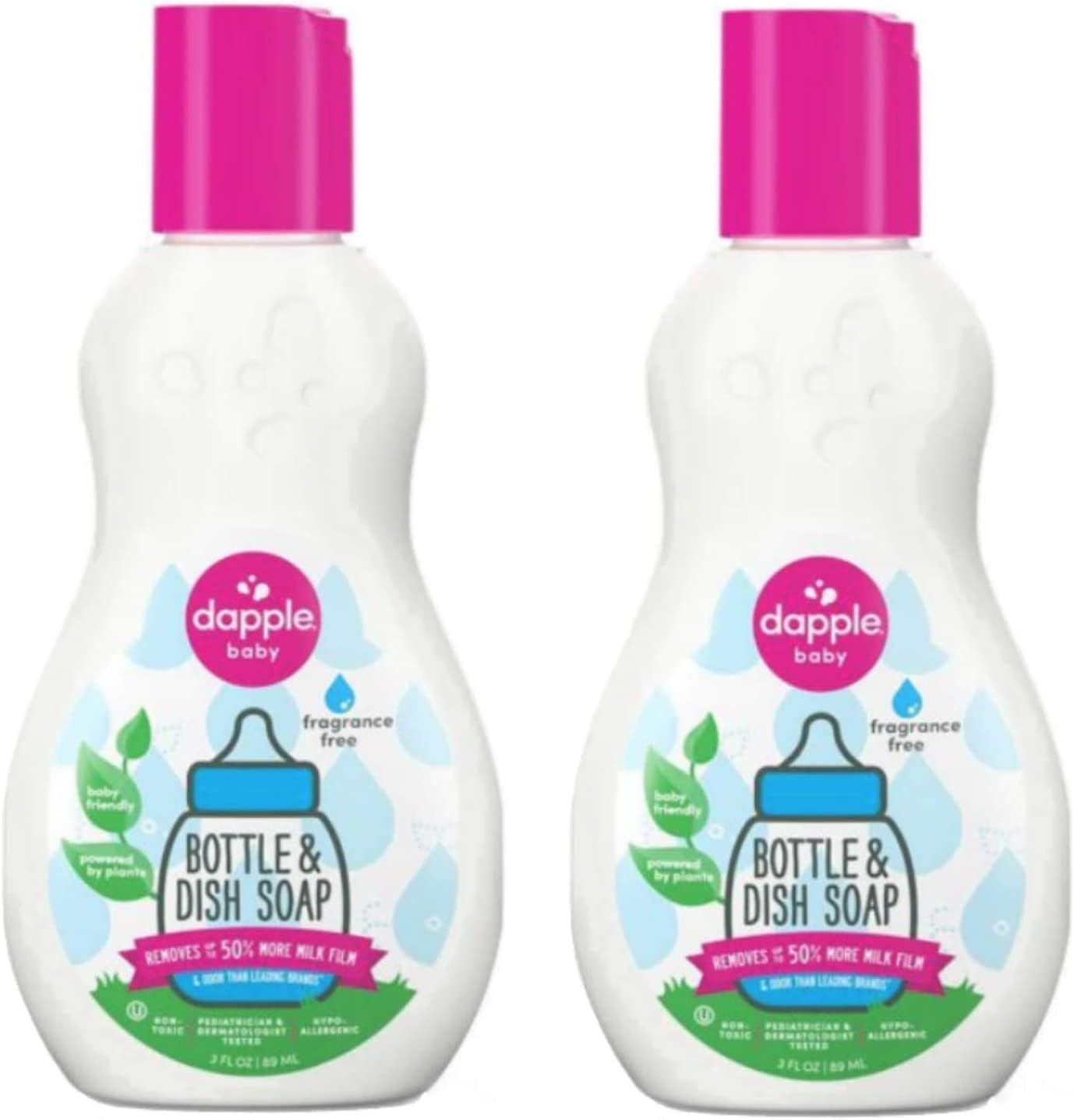 Bottle and Dish Soap by DAPPLE Baby, Hypoallergenic, Plant-Based, Fragrance Free, 3 Fl Oz (Pack o... | Amazon (US)