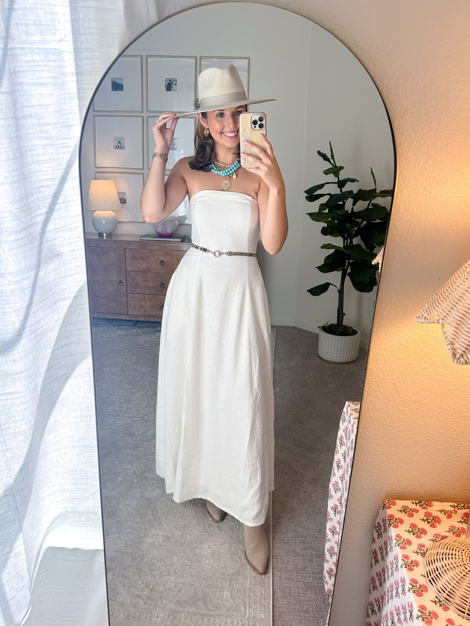 White maxi for summer! Wearing an XS.