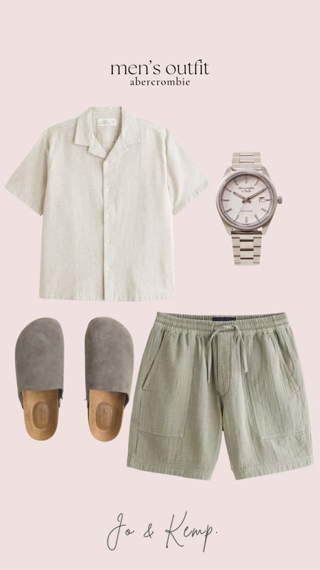 Men’s outfit from Abercrombie! 

Linen shorts, watch, clogs, men’s shoes, button up, top, summer style, vacation outfit 

#LTKTravel #LTKFindsUnder100 #LTKMens