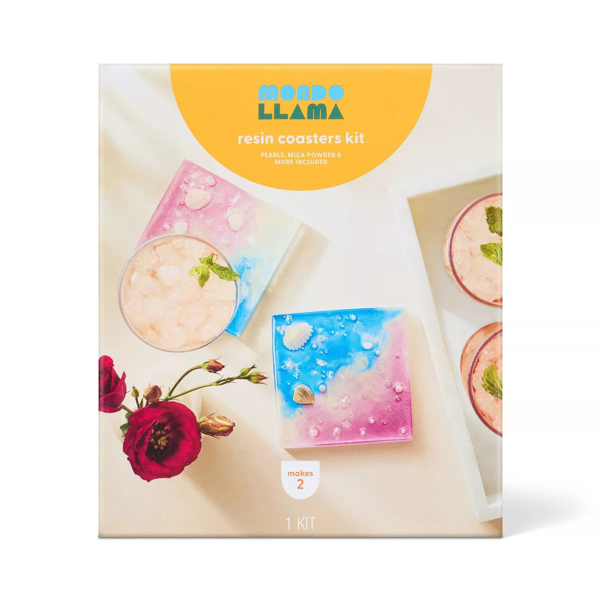 2ct Shell Resin Coasters Craft Kit - Mondo Llama™ | Target