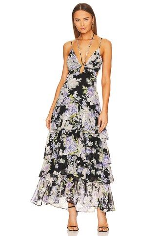 ASTR the Label Aneira Dress in Purple & Black Floral from Revolve.com | Revolve Clothing (Global)