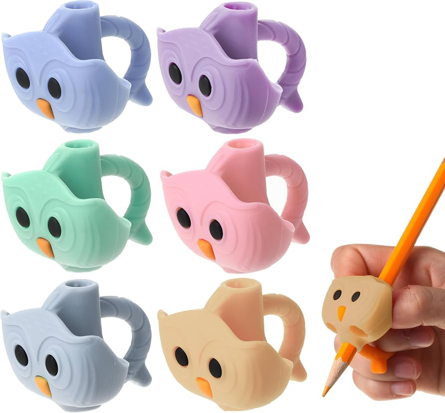 Mr. Pen- Owl Pencil Grips, 6 pcs, Morandi Colors Pencil Grips, Cute Pencil Grips, Pencil Grips fo... | Amazon (US)