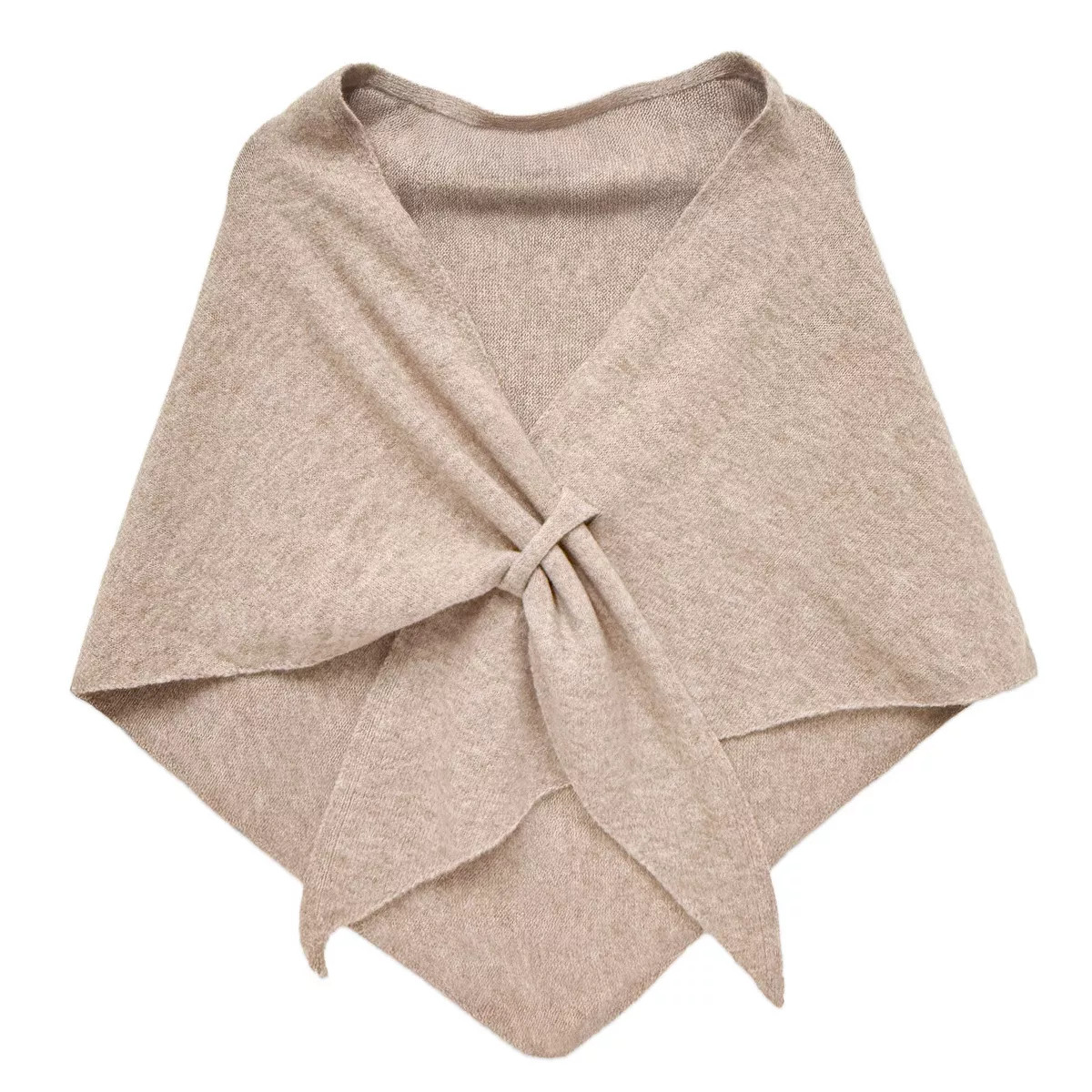 Wrapables Thick Wool Blend Triangle Winter Scarf Shawl for Women Light Brown | Target
