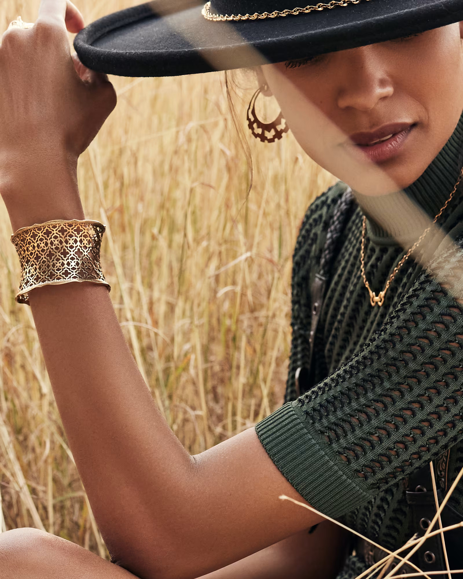 Candice Gold Cuff Bracelet in Gold Filigree | Kendra Scott | Kendra Scott