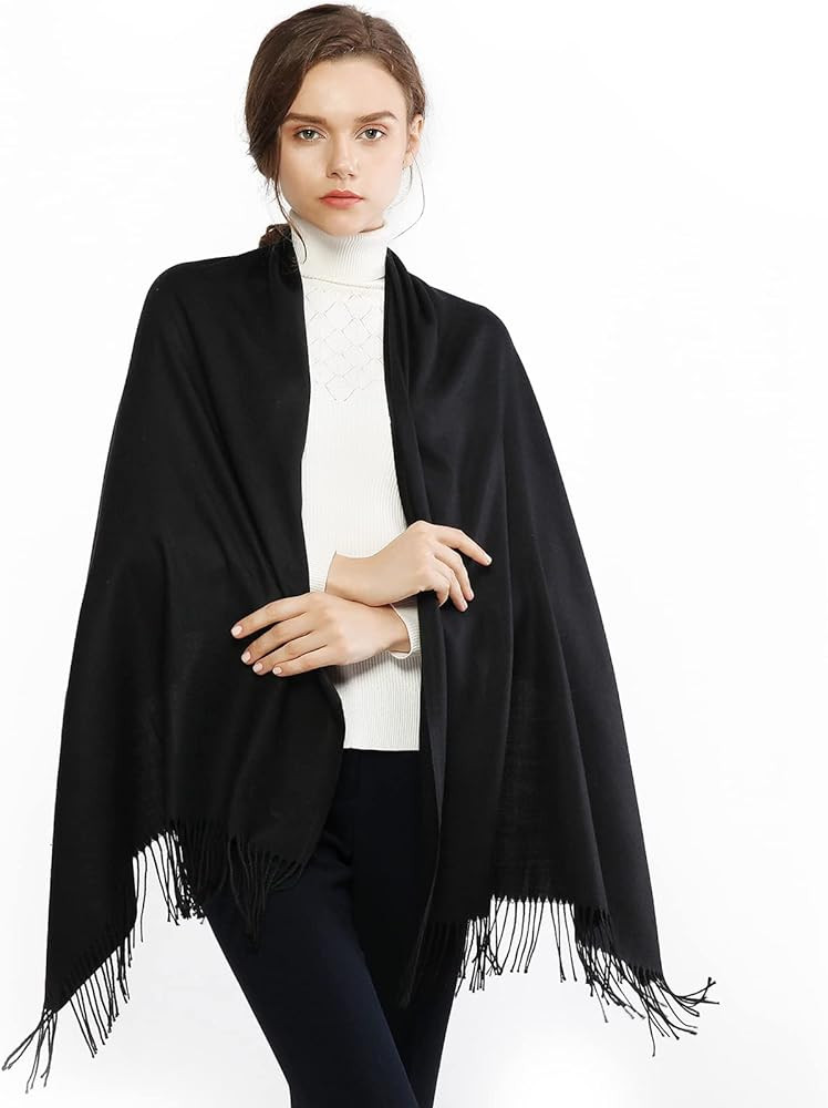 RIIQIICHY Women's Scarf Pashmina Shawls and Wraps for Evening Dress Bridesmaid Wedding Bridal Win... | Amazon (US)