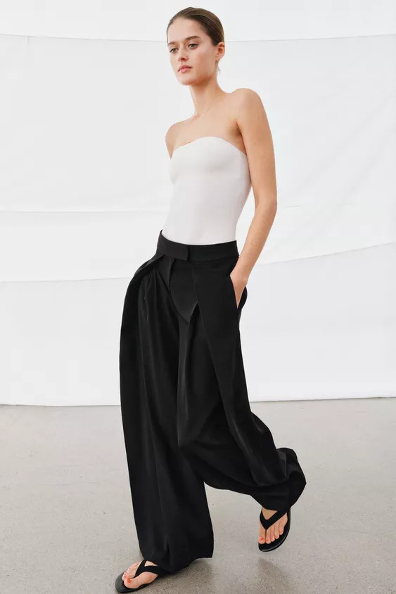 ZW COLLECTION WIDE LEG PANTS | Zara US
