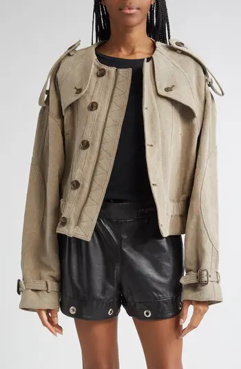 Oversize Cotton Twill Trench Jacket | Nordstrom